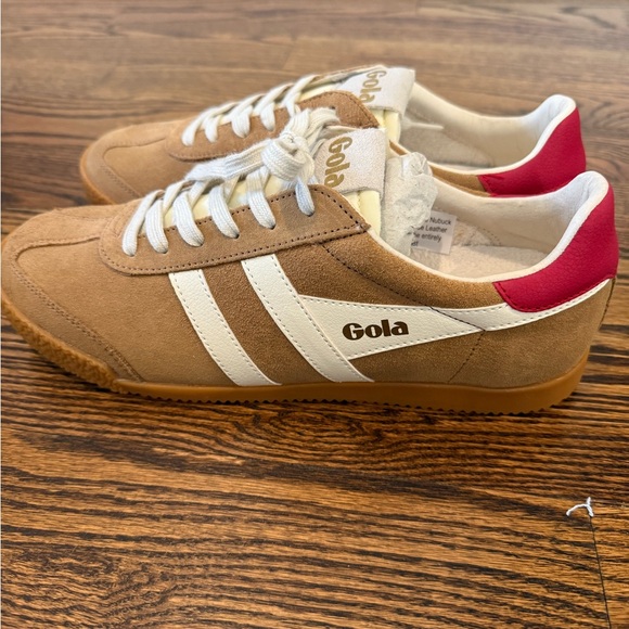 Gola Shoes - Gola women’s caramel and Red Sneakers size 9.5